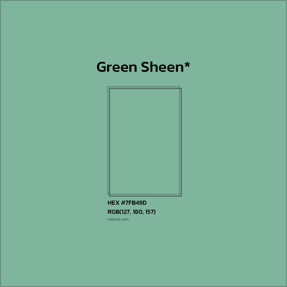 HEX #7FB49D Color Name, Color Code, Palettes, Similar Paints, Images