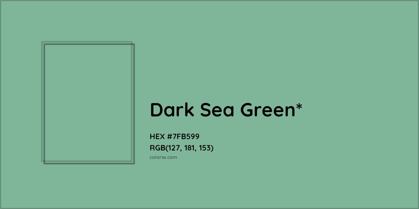 HEX #7FB599 Color Name, Color Code, Palettes, Similar Paints, Images