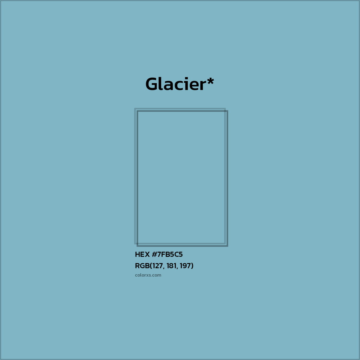 HEX #7FB5C5 Color Name, Color Code, Palettes, Similar Paints, Images
