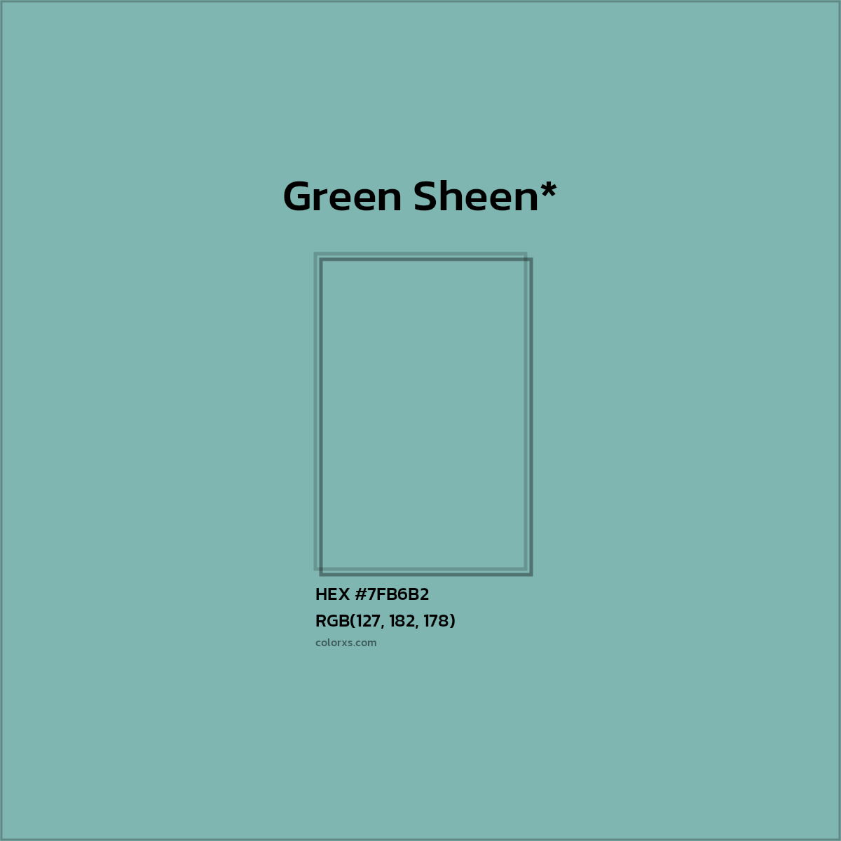HEX #7FB6B2 Color Name, Color Code, Palettes, Similar Paints, Images