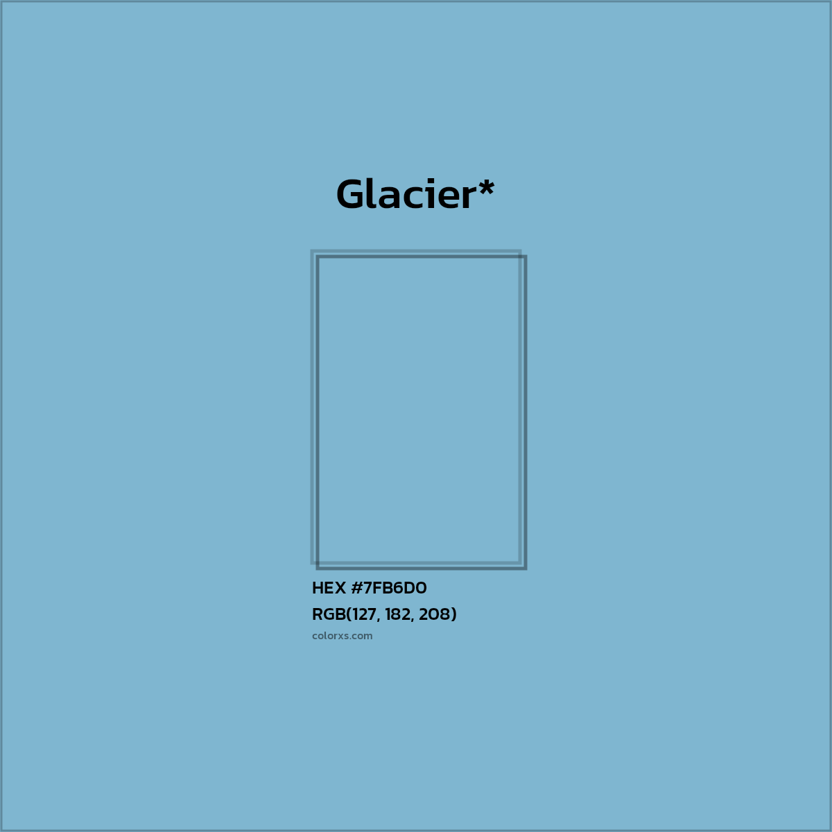 HEX #7FB6D0 Color Name, Color Code, Palettes, Similar Paints, Images