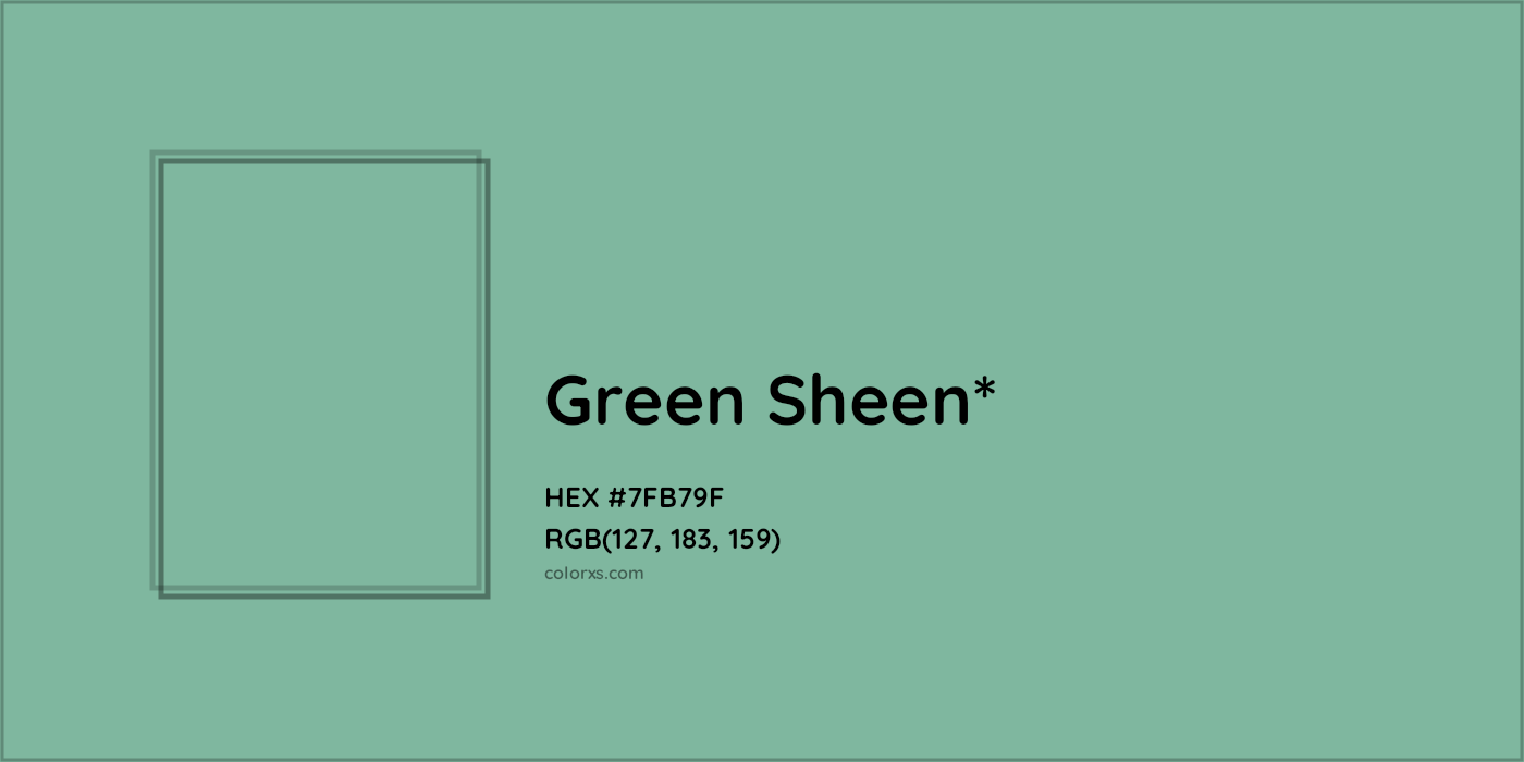 HEX #7FB79F Color Name, Color Code, Palettes, Similar Paints, Images