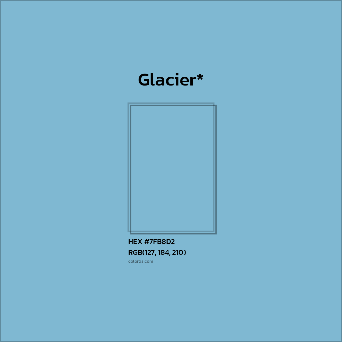 HEX #7FB8D2 Color Name, Color Code, Palettes, Similar Paints, Images