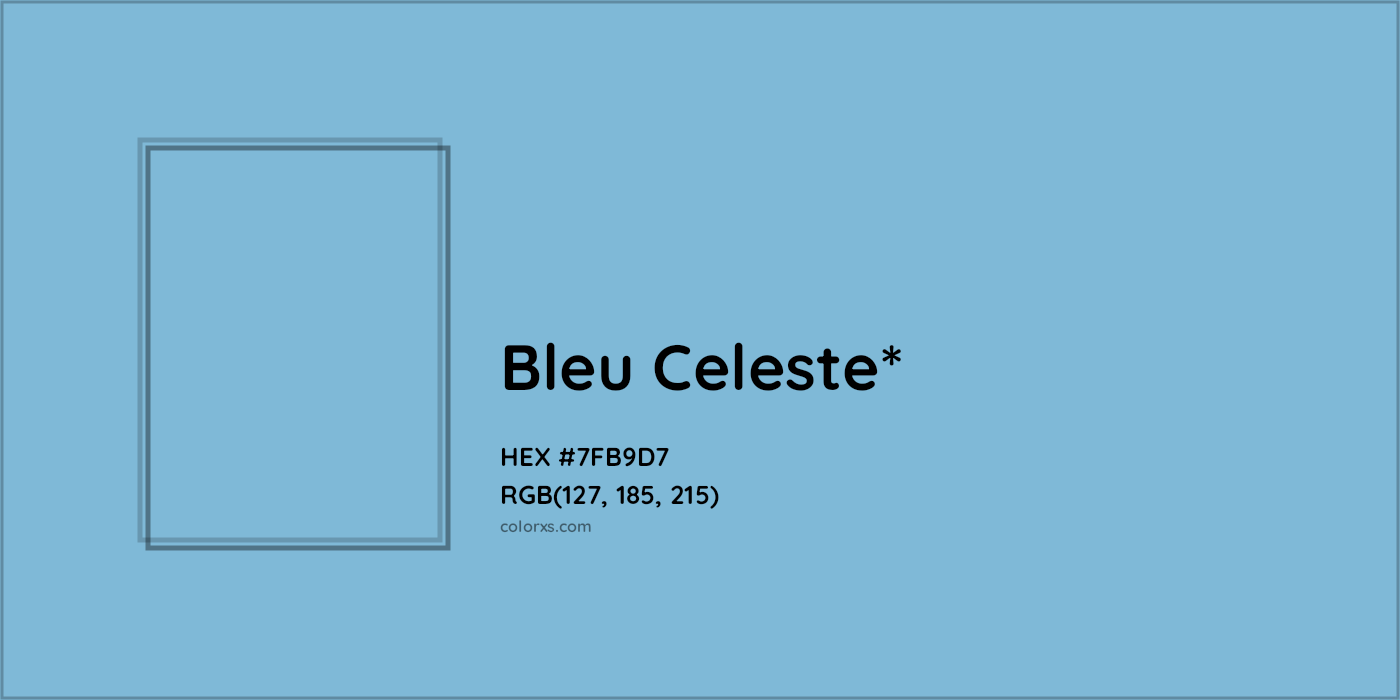 HEX #7FB9D7 Color Name, Color Code, Palettes, Similar Paints, Images