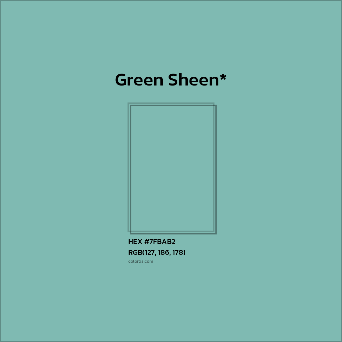 HEX #7FBAB2 Color Name, Color Code, Palettes, Similar Paints, Images
