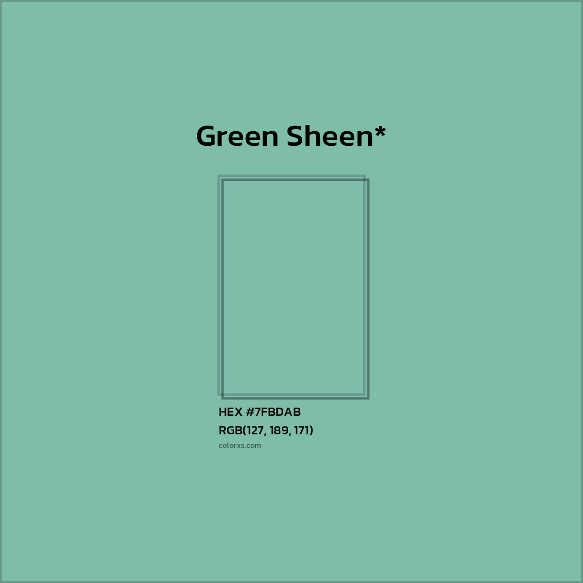 HEX #7FBDAB Color Name, Color Code, Palettes, Similar Paints, Images