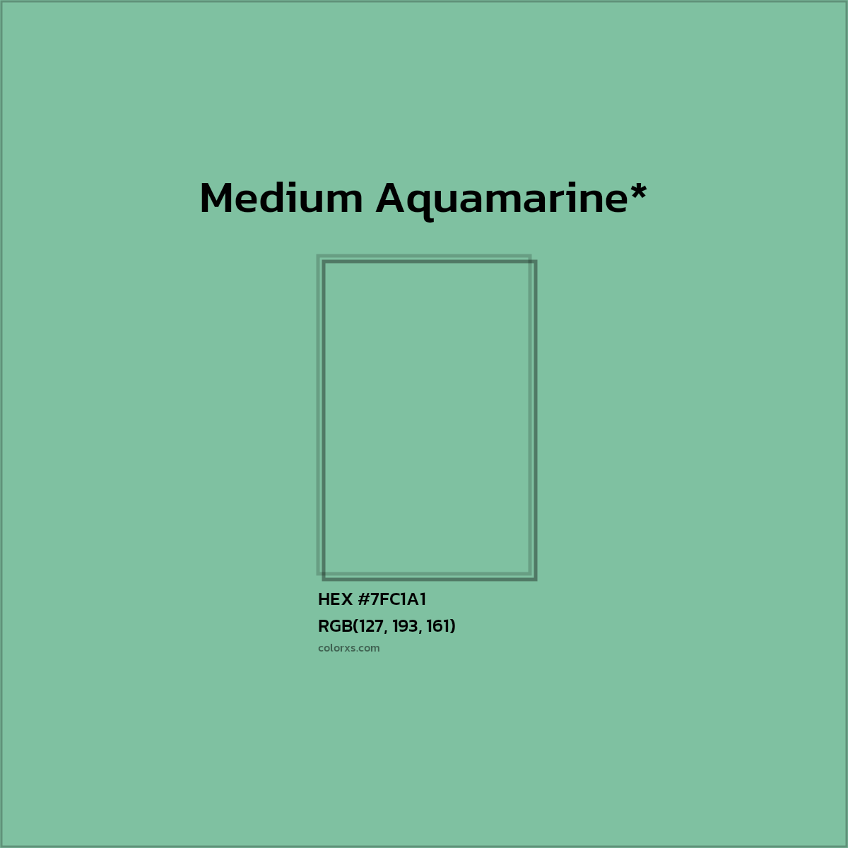 HEX #7FC1A1 Color Name, Color Code, Palettes, Similar Paints, Images