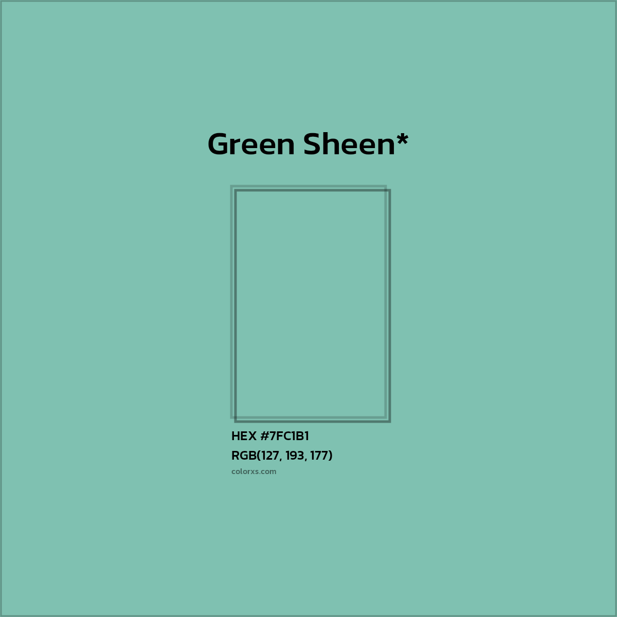 HEX #7FC1B1 Color Name, Color Code, Palettes, Similar Paints, Images
