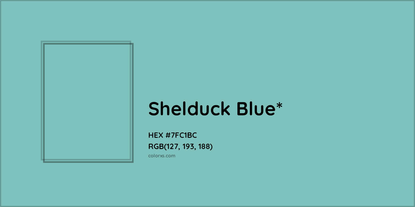 HEX #7FC1BC Color Name, Color Code, Palettes, Similar Paints, Images