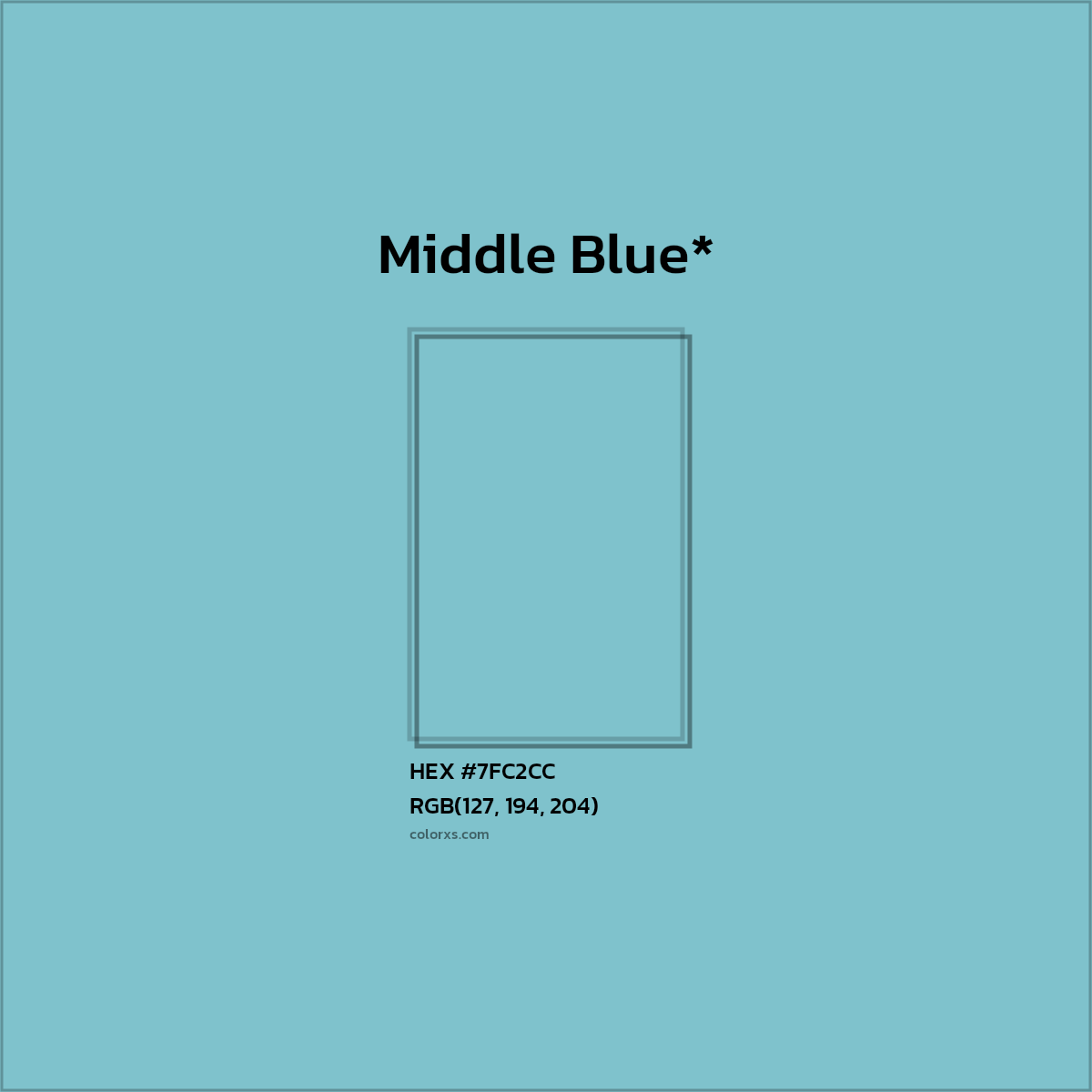 HEX #7FC2CC Color Name, Color Code, Palettes, Similar Paints, Images