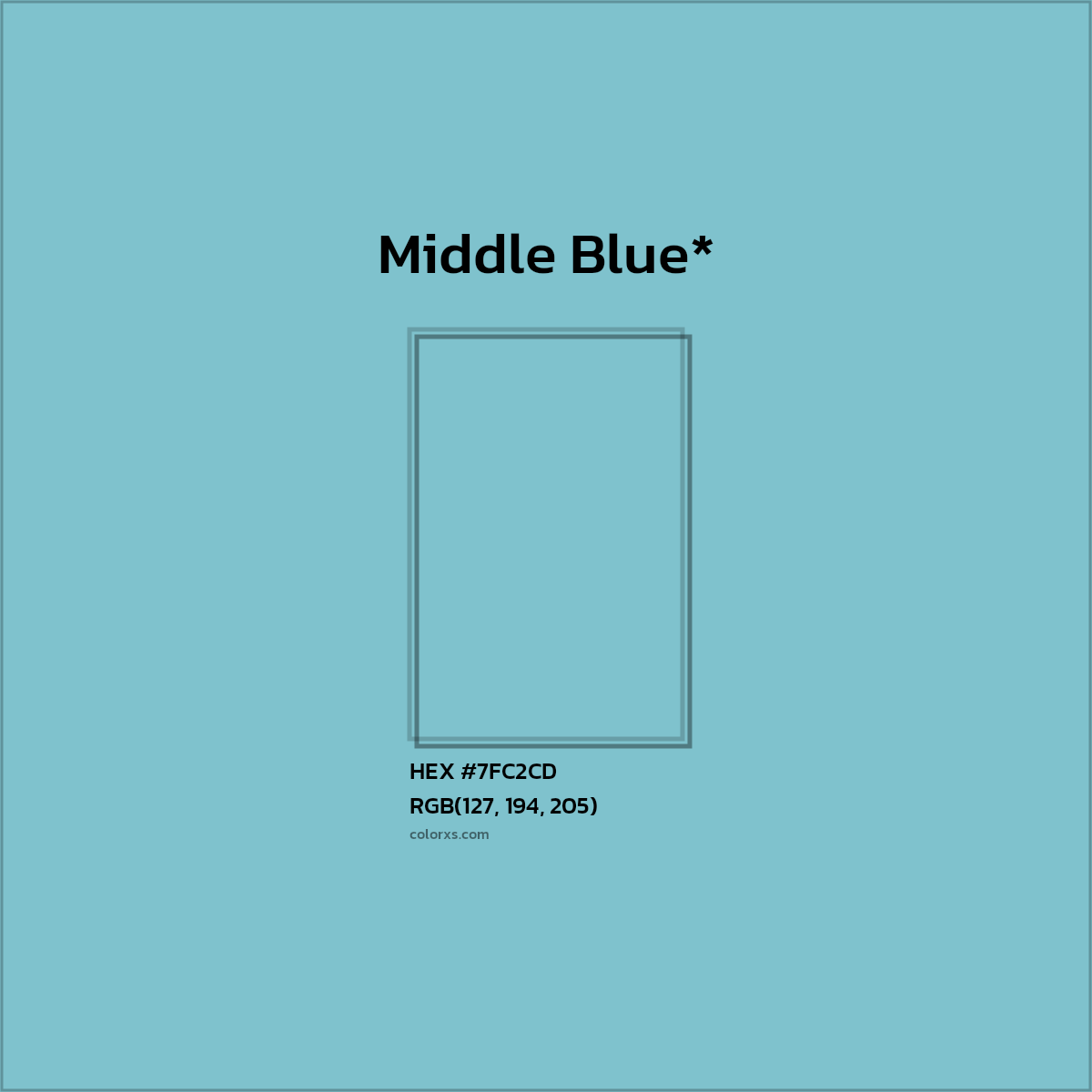 HEX #7FC2CD Color Name, Color Code, Palettes, Similar Paints, Images