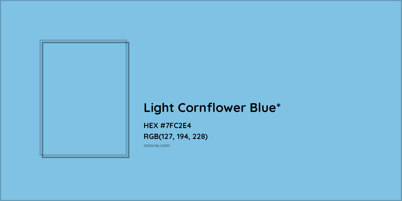 HEX #7FC2E4 Color Name, Color Code, Palettes, Similar Paints, Images