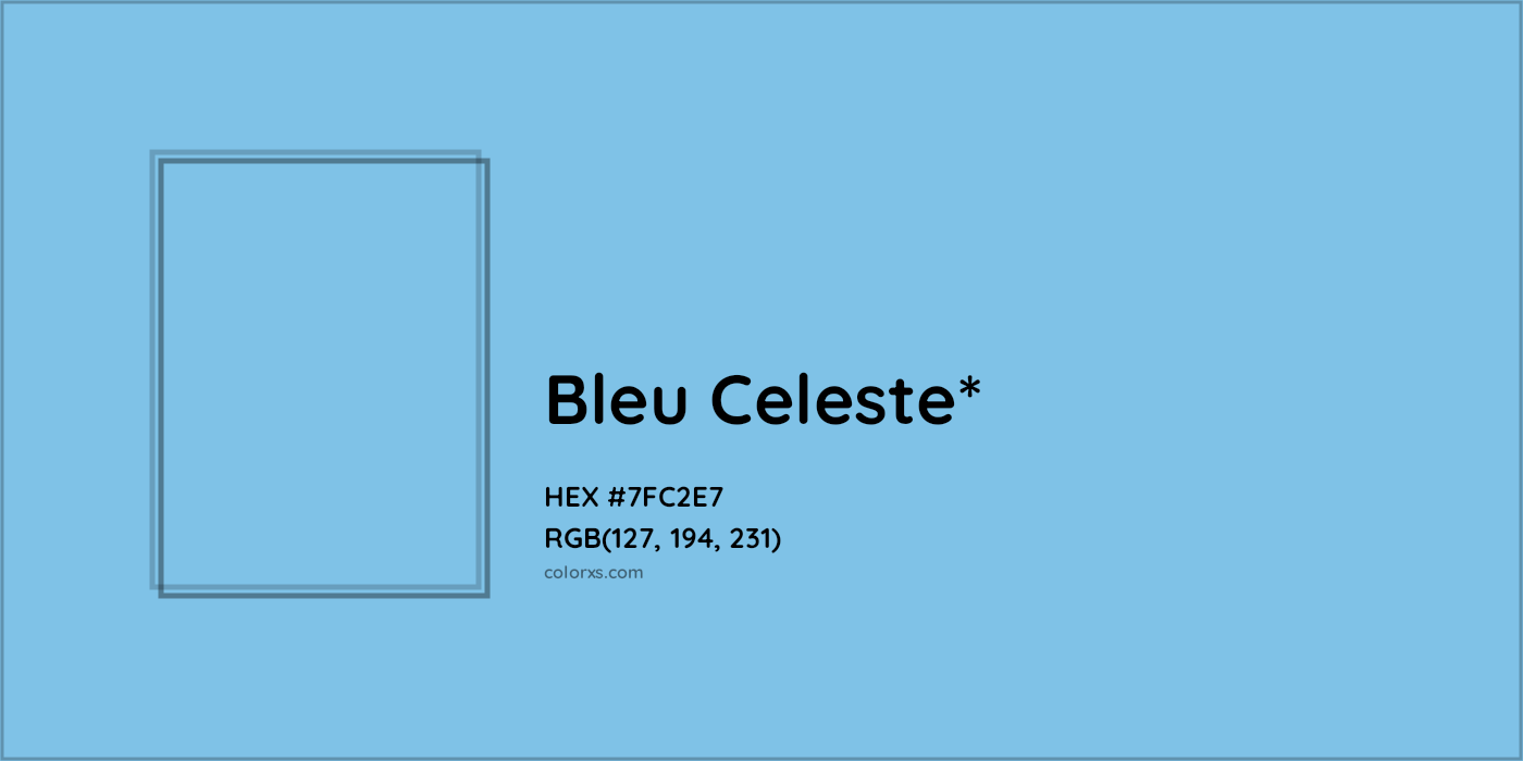 HEX #7FC2E7 Color Name, Color Code, Palettes, Similar Paints, Images