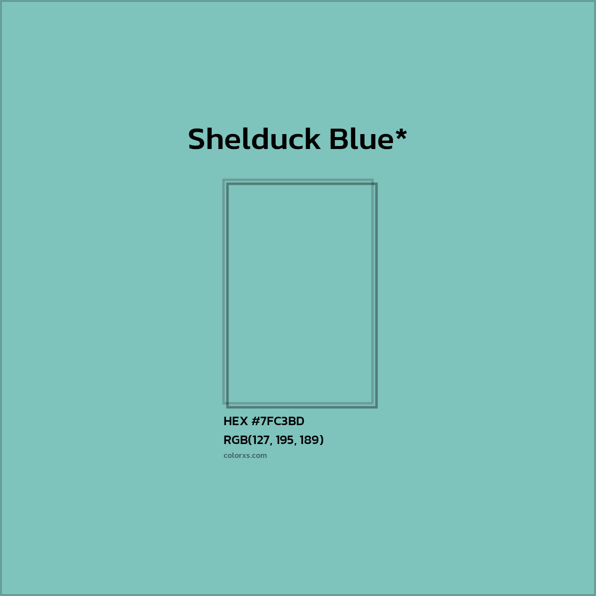 HEX #7FC3BD Color Name, Color Code, Palettes, Similar Paints, Images