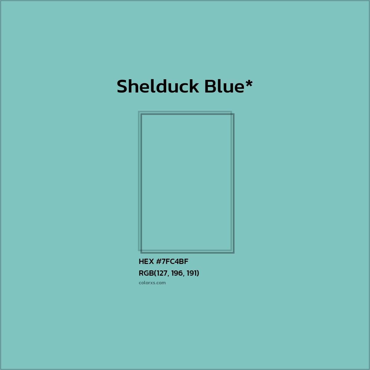 HEX #7FC4BF Color Name, Color Code, Palettes, Similar Paints, Images