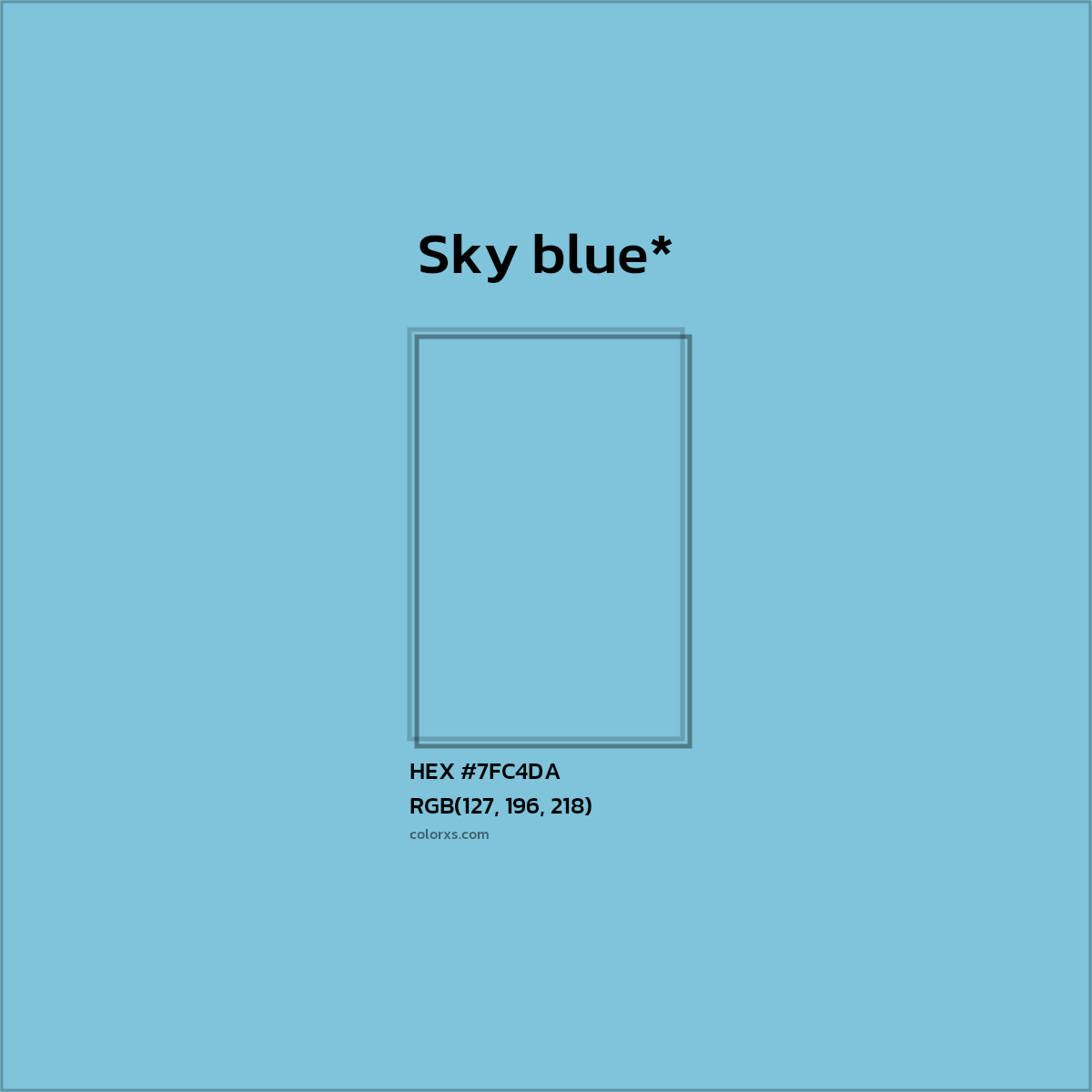 HEX #7FC4DA Color Name, Color Code, Palettes, Similar Paints, Images