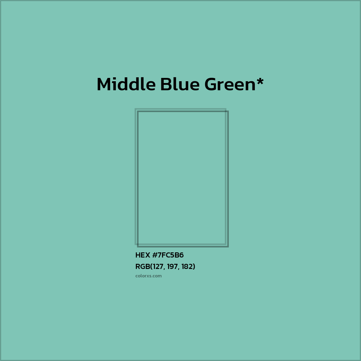 HEX #7FC5B6 Color Name, Color Code, Palettes, Similar Paints, Images