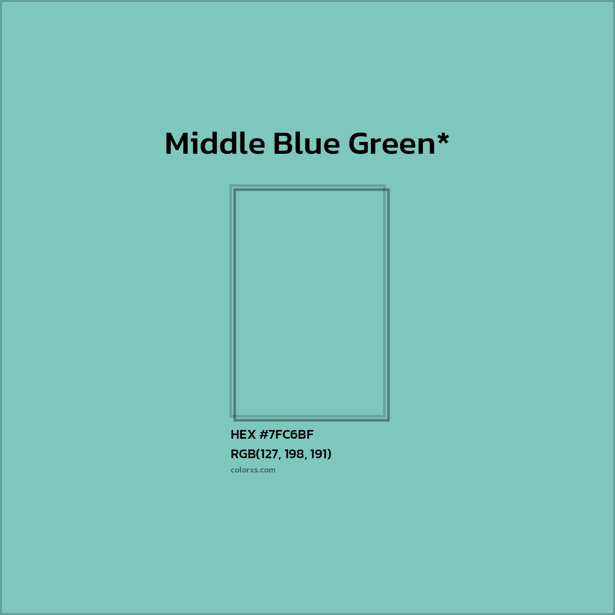 HEX #7FC6BF Color Name, Color Code, Palettes, Similar Paints, Images