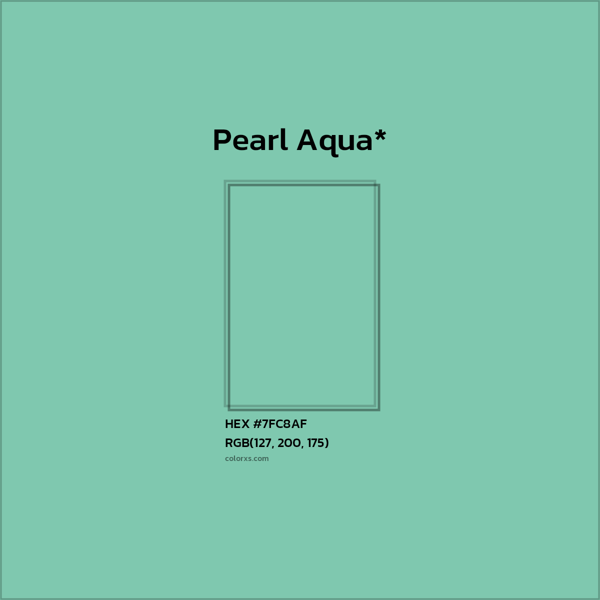 HEX #7FC8AF Color Name, Color Code, Palettes, Similar Paints, Images
