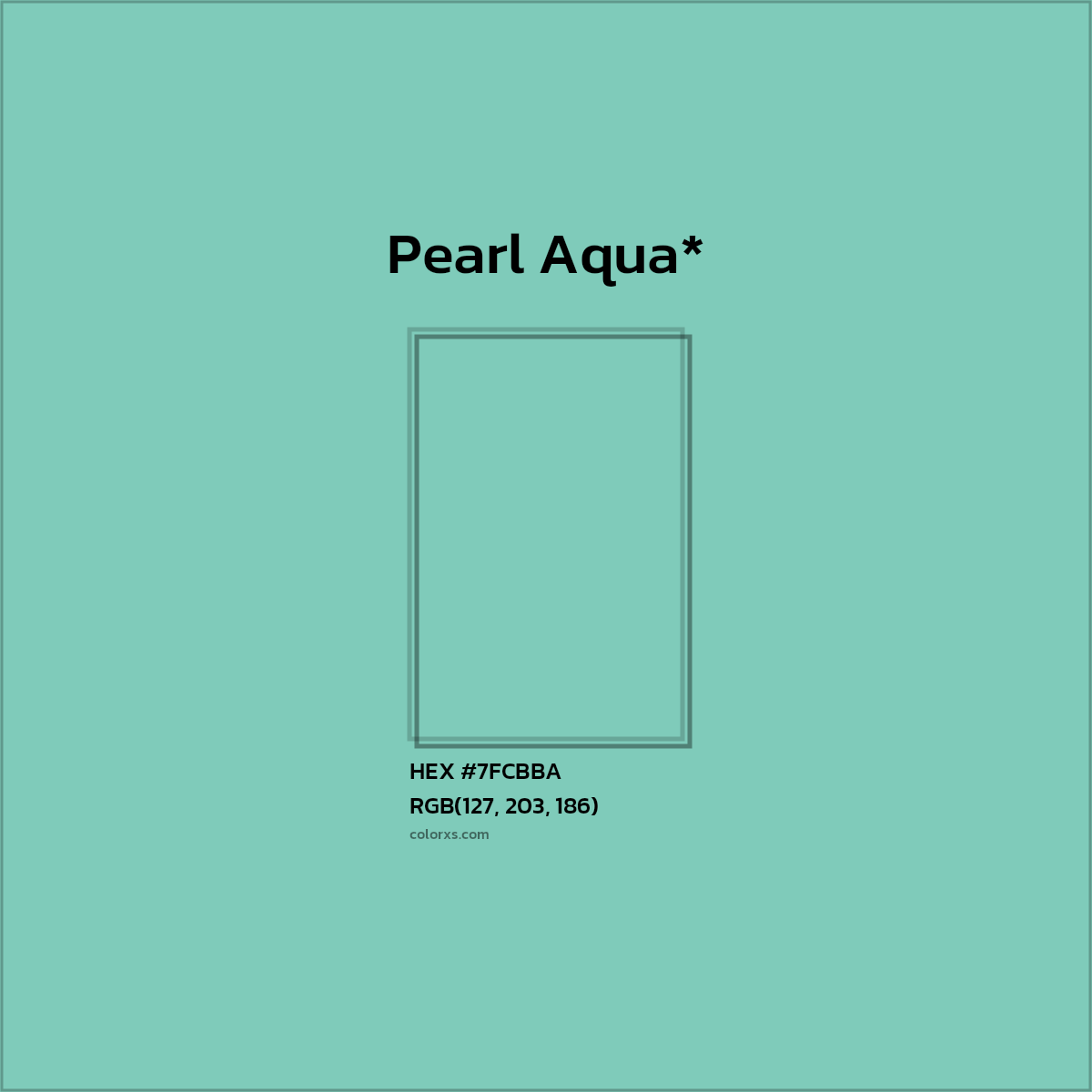 HEX #7FCBBA Color Name, Color Code, Palettes, Similar Paints, Images