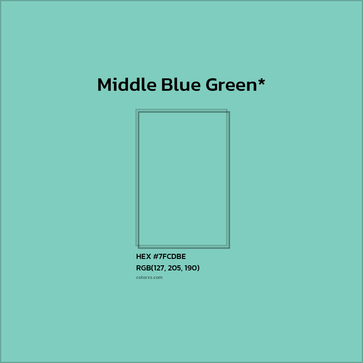 HEX #7FCDBE Color Name, Color Code, Palettes, Similar Paints, Images