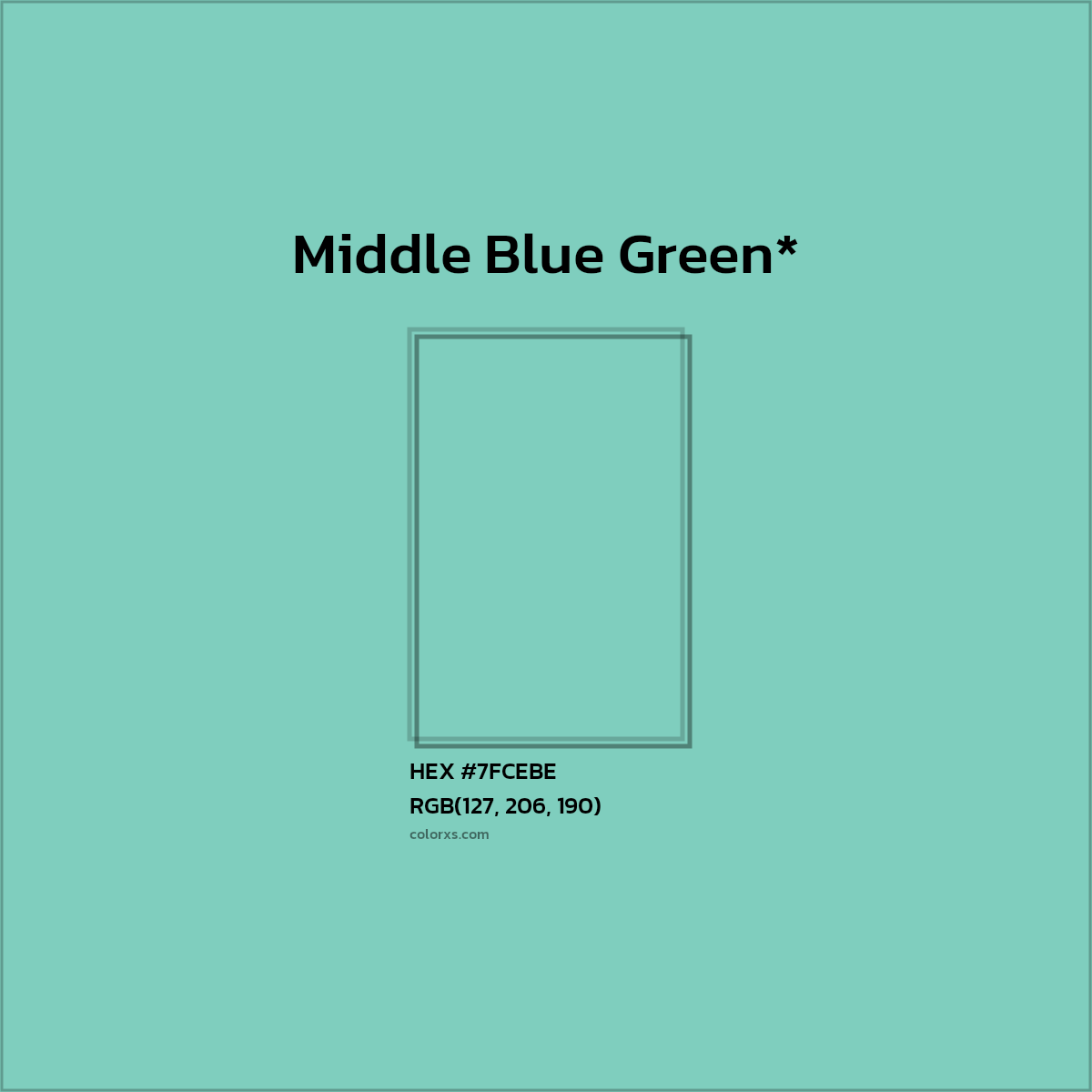 HEX #7FCEBE Color Name, Color Code, Palettes, Similar Paints, Images