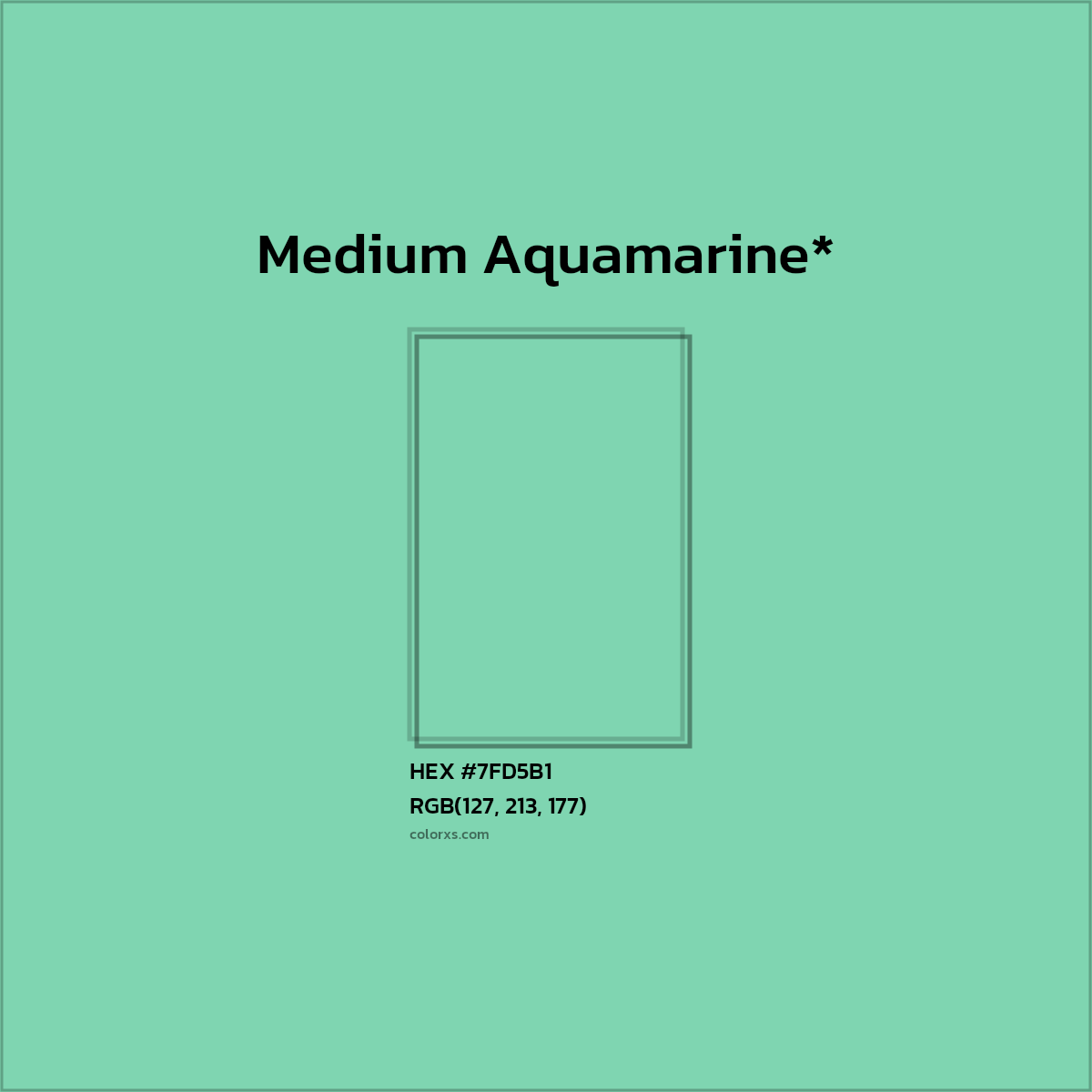 HEX #7FD5B1 Color Name, Color Code, Palettes, Similar Paints, Images