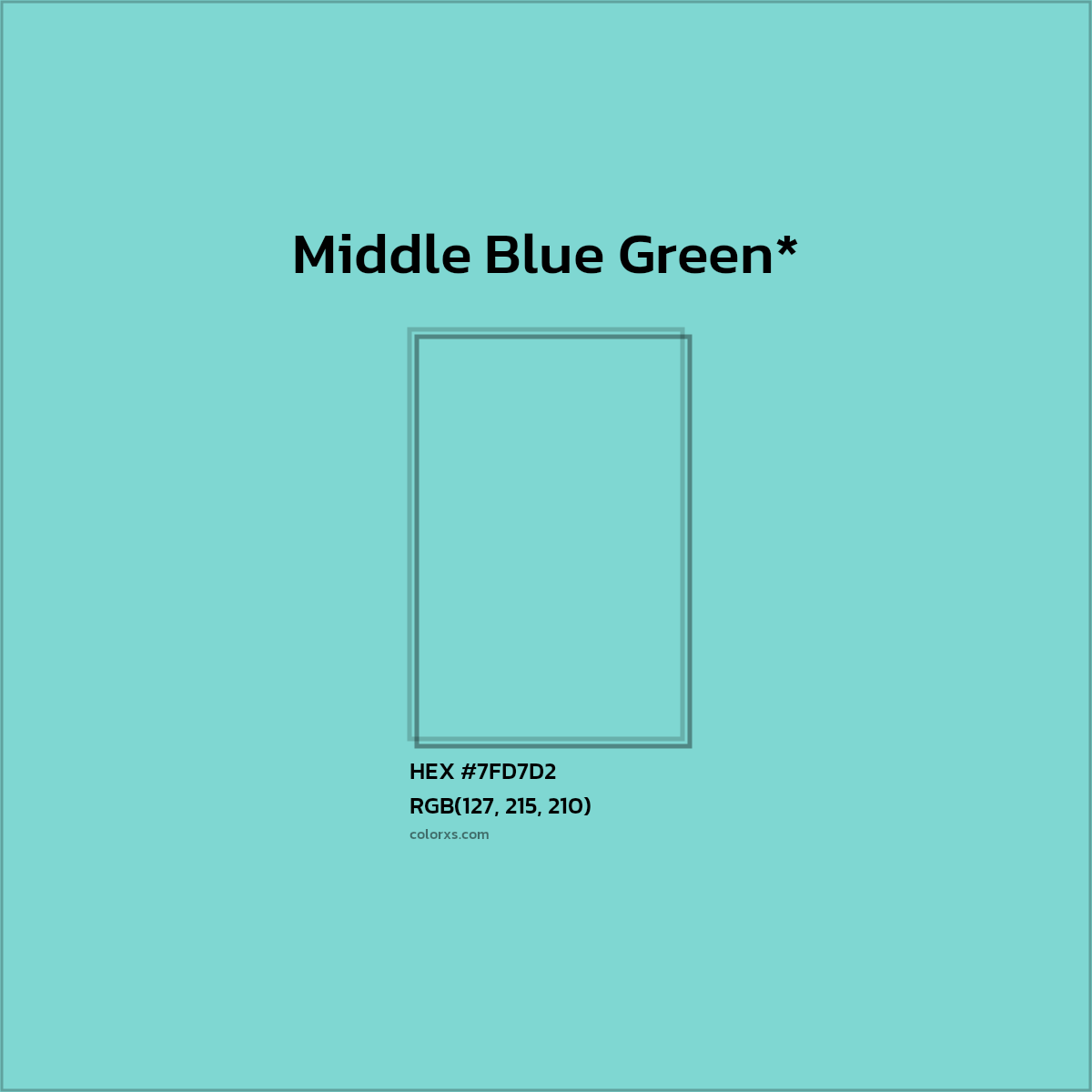 HEX #7FD7D2 Color Name, Color Code, Palettes, Similar Paints, Images