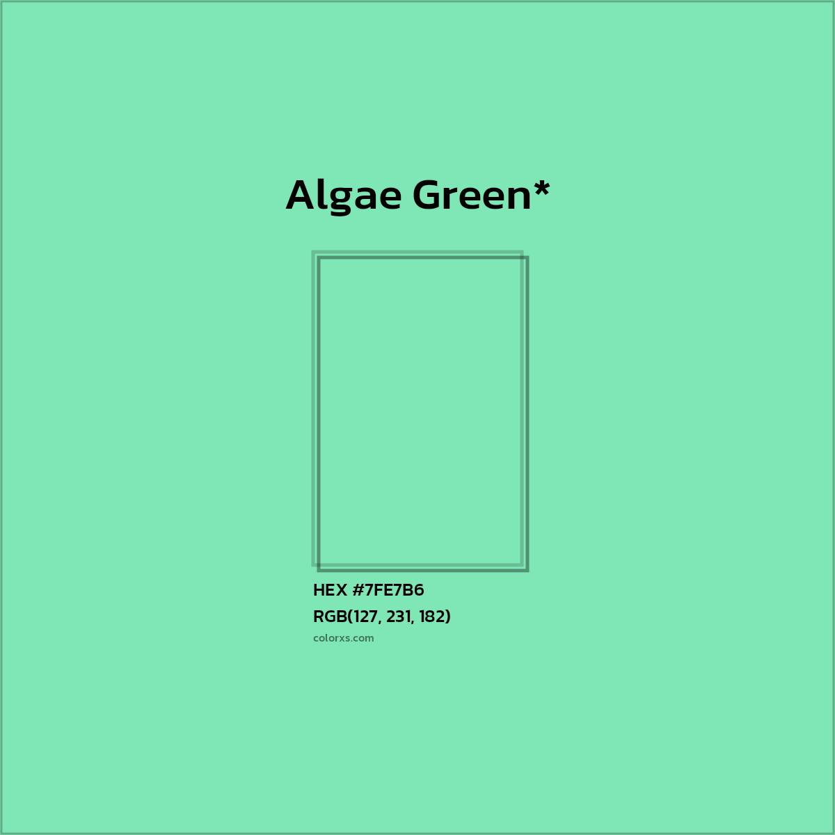 HEX #7FE7B6 Color Name, Color Code, Palettes, Similar Paints, Images