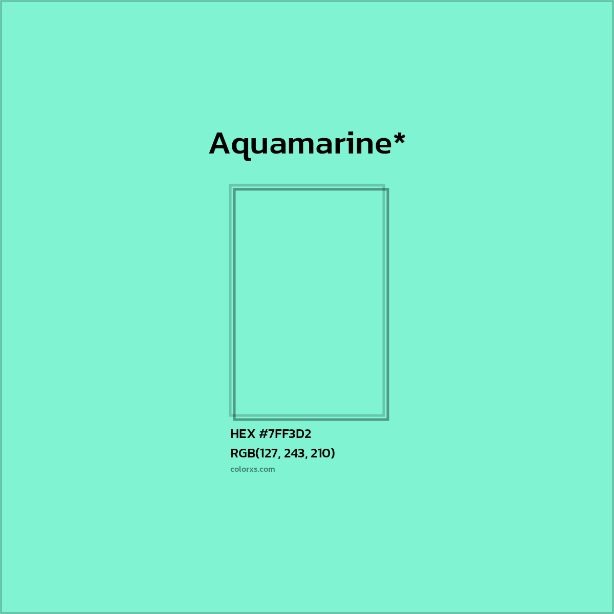 HEX #7FF3D2 Color Name, Color Code, Palettes, Similar Paints, Images