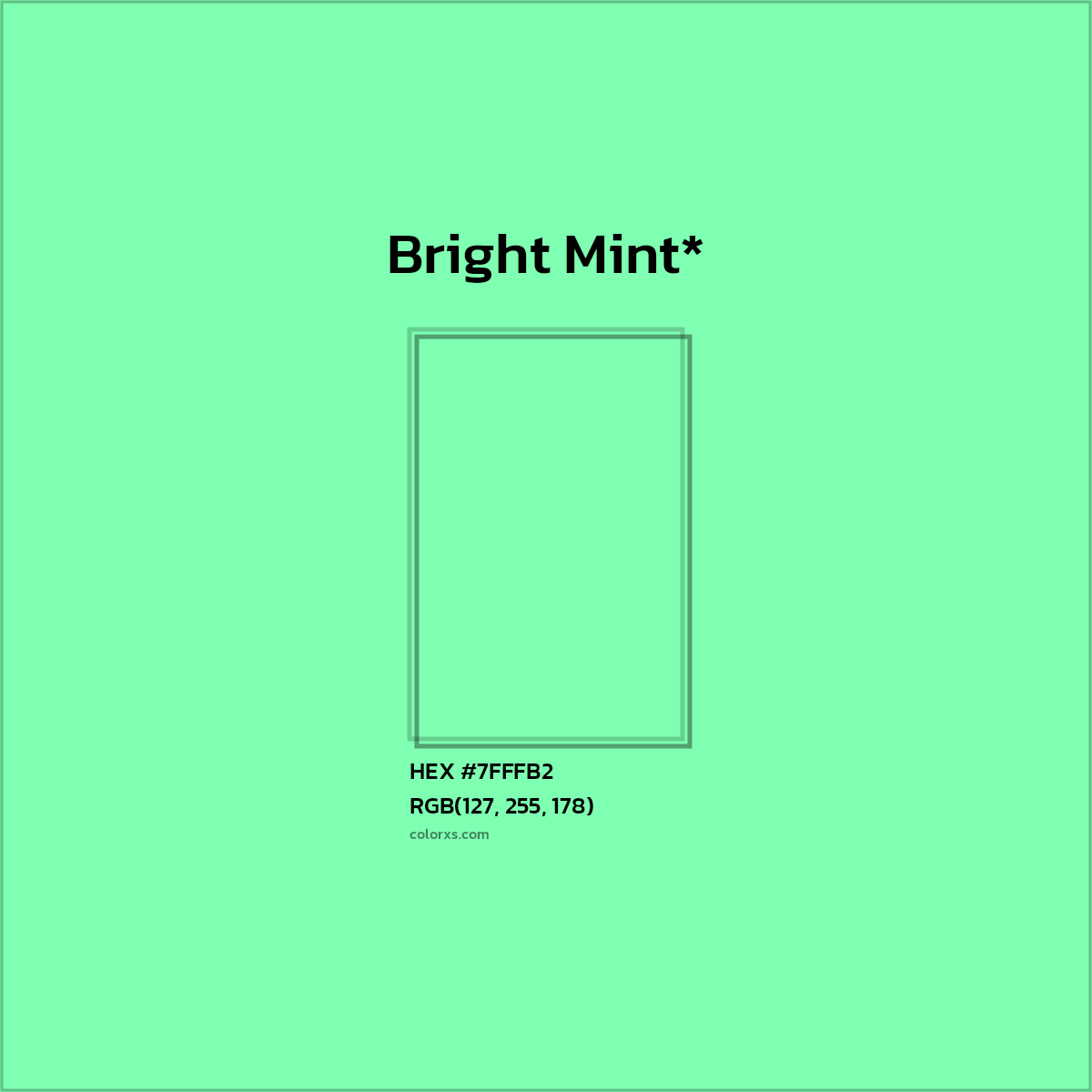 #7FFFB2 hex color. RGB, RYB, CMYK, HSL, HSV codes and color conversions. Matching color names, palettes, paints.