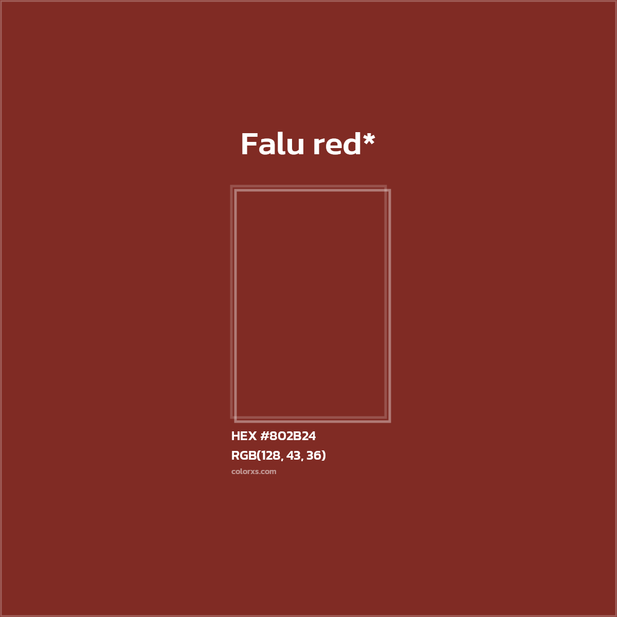 HEX #802B24 Color Name, Color Code, Palettes, Similar Paints, Images