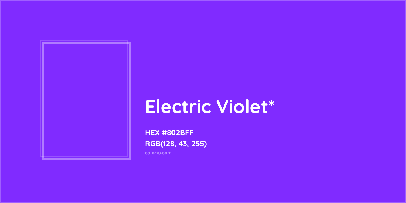 HEX #802BFF Color Name, Color Code, Palettes, Similar Paints, Images