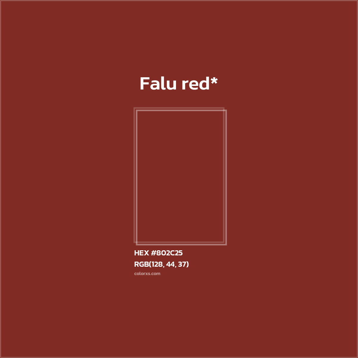 HEX #802C25 Color Name, Color Code, Palettes, Similar Paints, Images