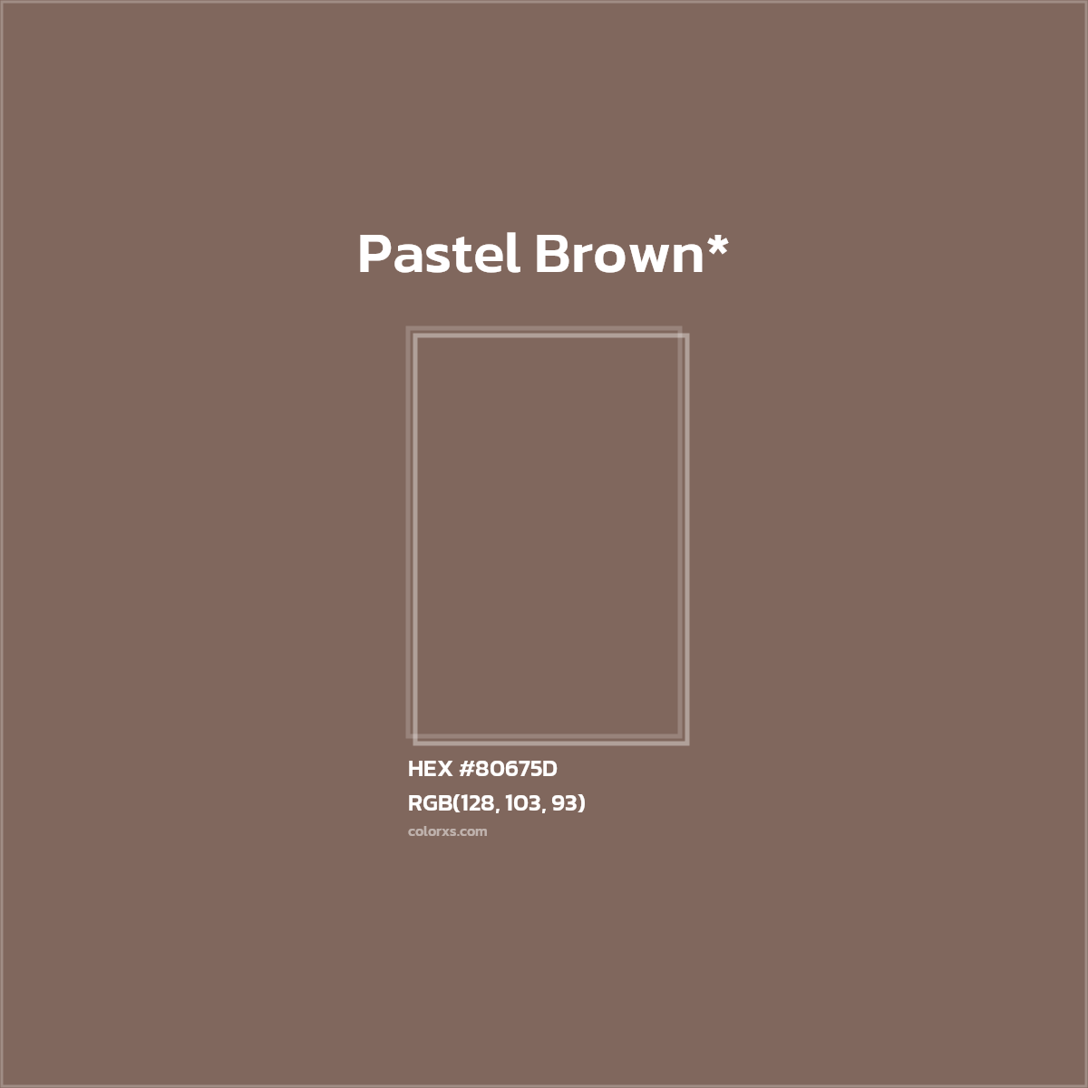 HEX #80675D Color Name, Color Code, Palettes, Similar Paints, Images