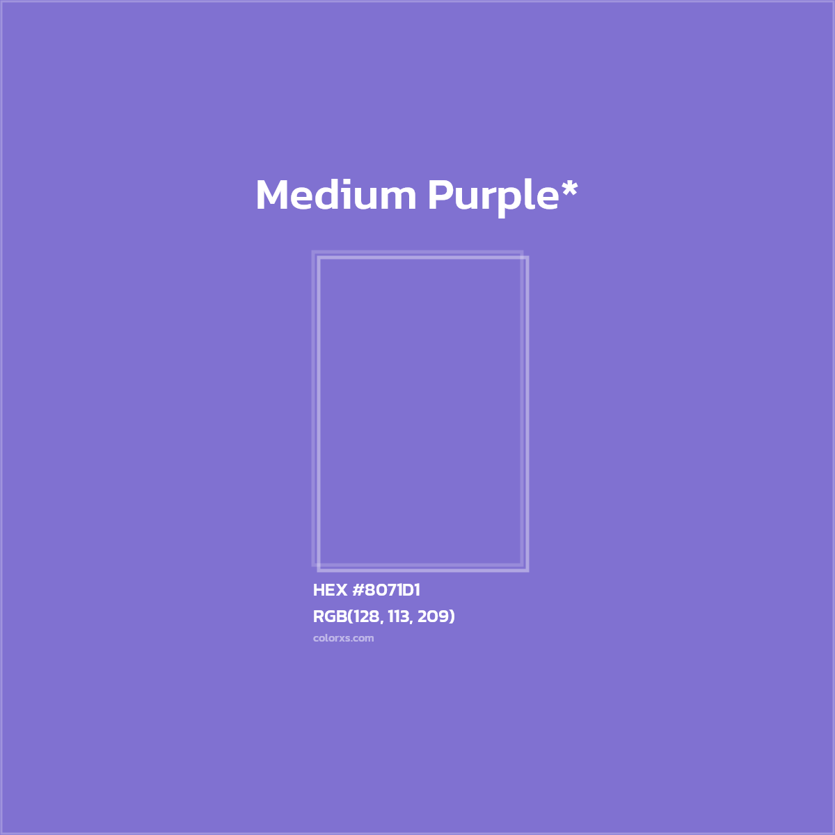 HEX #8071D1 Color Name, Color Code, Palettes, Similar Paints, Images
