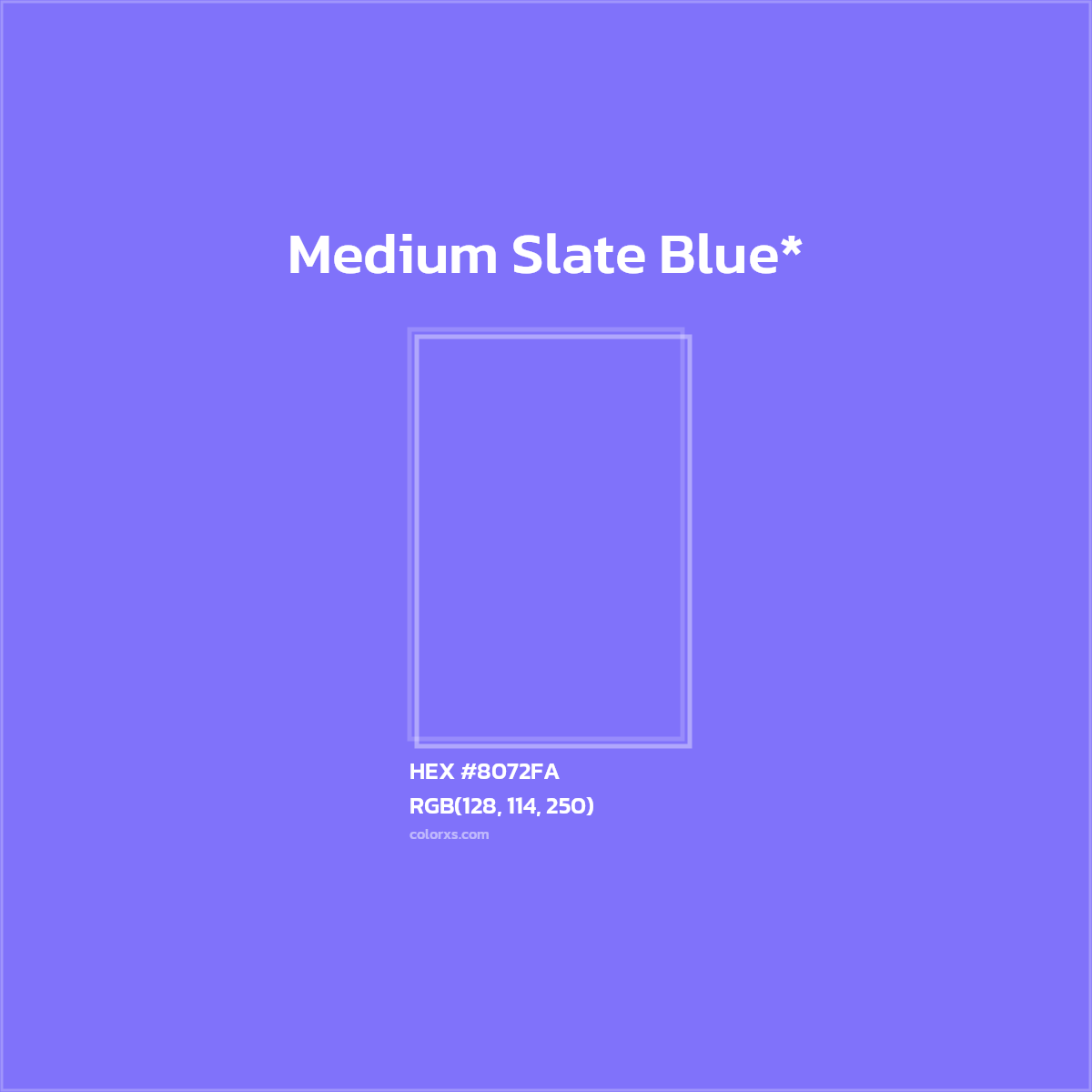 HEX #8072FA Color Name, Color Code, Palettes, Similar Paints, Images