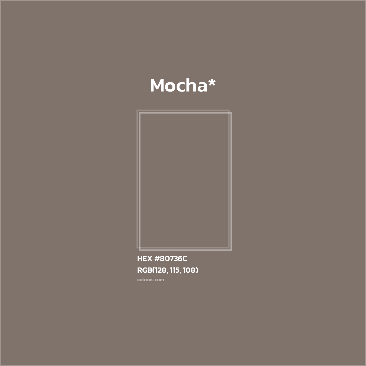 HEX #80736C Color Name, Color Code, Palettes, Similar Paints, Images
