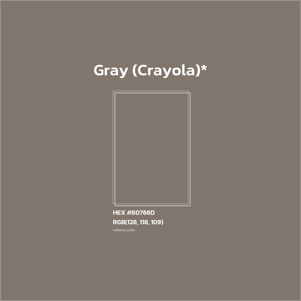 HEX #80766D Color Name, Color Code, Palettes, Similar Paints, Images