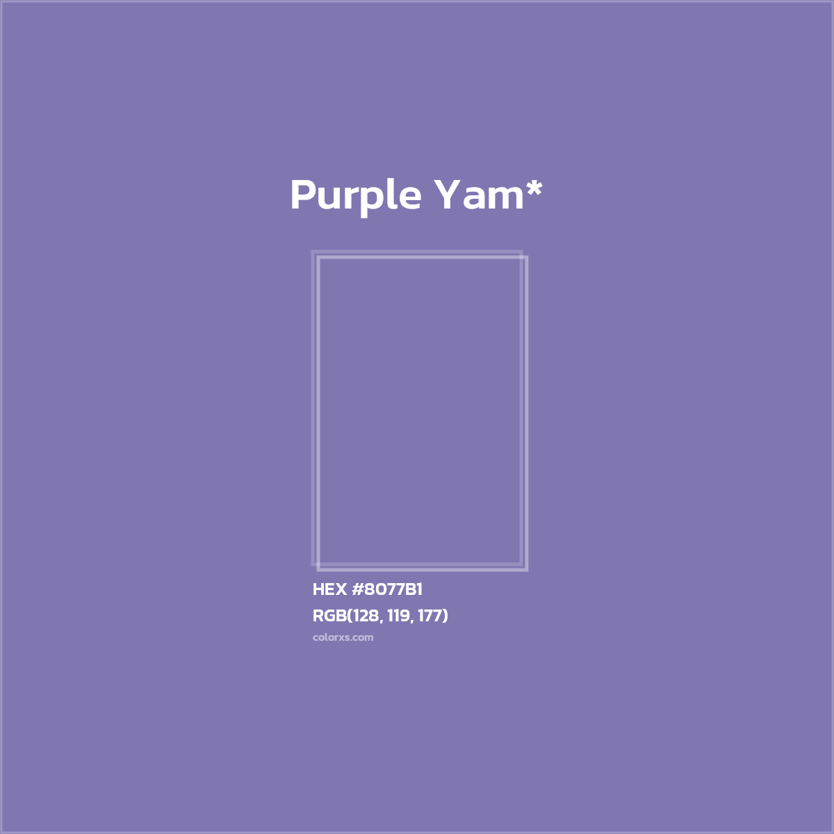 HEX #8077B1 Color Name, Color Code, Palettes, Similar Paints, Images