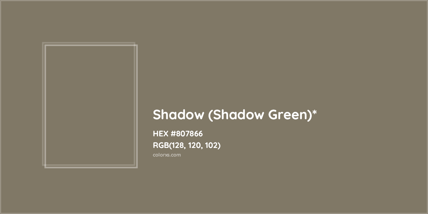 HEX #807866 Color Name, Color Code, Palettes, Similar Paints, Images