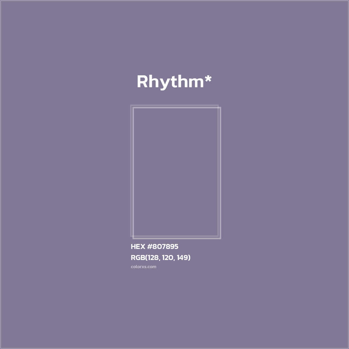 HEX #807895 Color Name, Color Code, Palettes, Similar Paints, Images