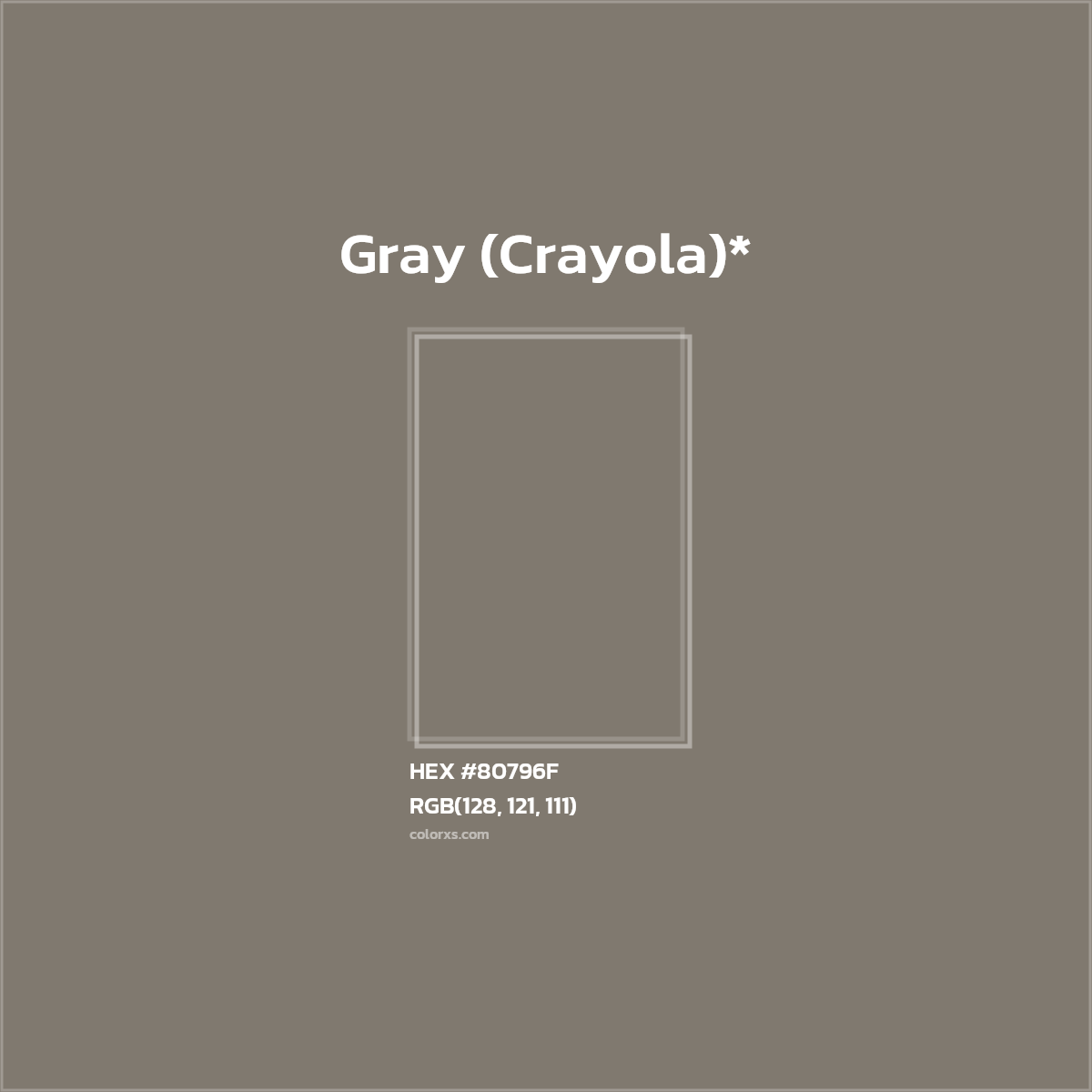 HEX #80796F Color Name, Color Code, Palettes, Similar Paints, Images