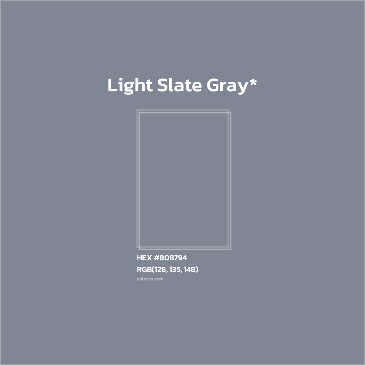 HEX #808794 Color Name, Color Code, Palettes, Similar Paints, Images