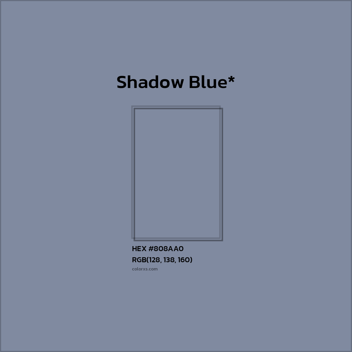 HEX #808AA0 Color Name, Color Code, Palettes, Similar Paints, Images
