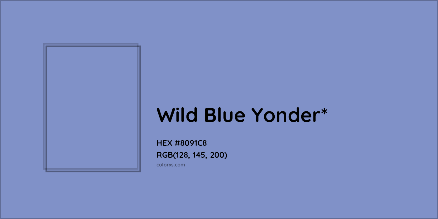 HEX #8091C8 Color Name, Color Code, Palettes, Similar Paints, Images