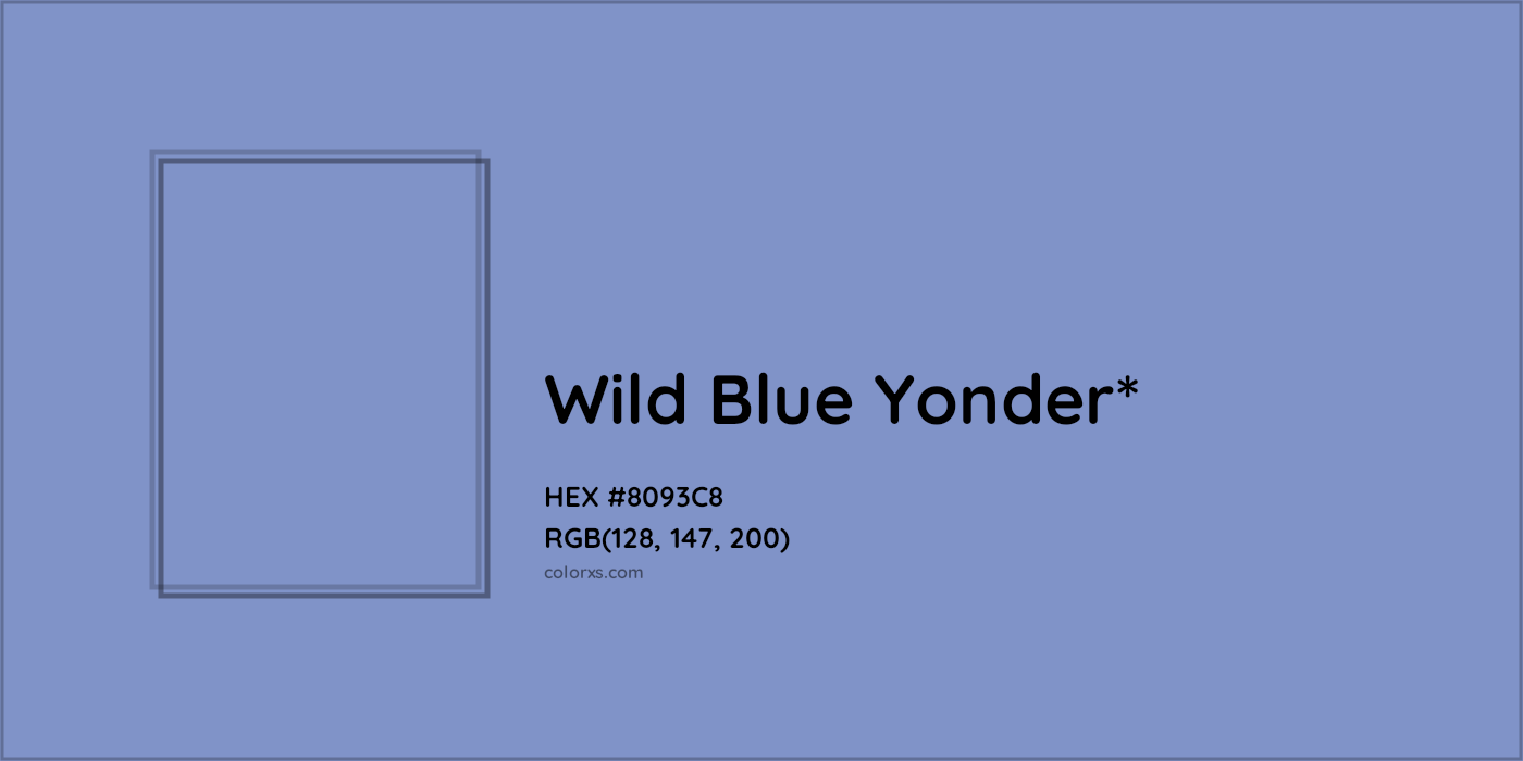 HEX #8093C8 Color Name, Color Code, Palettes, Similar Paints, Images