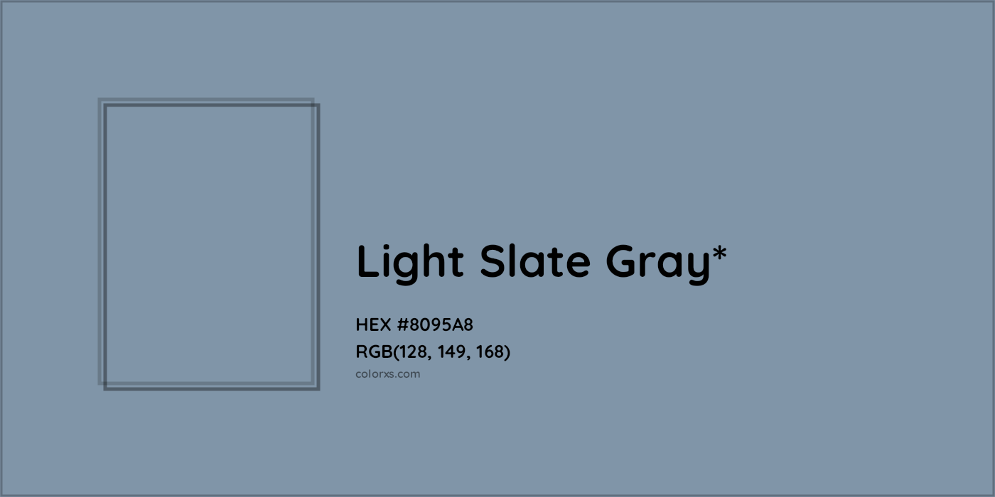 HEX #8095A8 Color Name, Color Code, Palettes, Similar Paints, Images