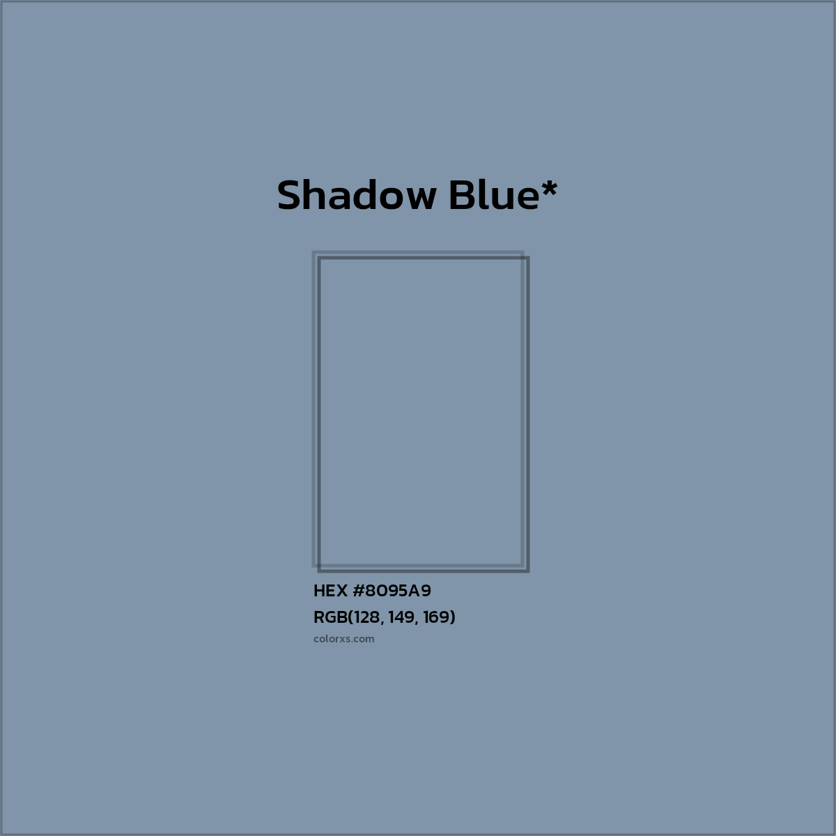 HEX #8095A9 Color Name, Color Code, Palettes, Similar Paints, Images