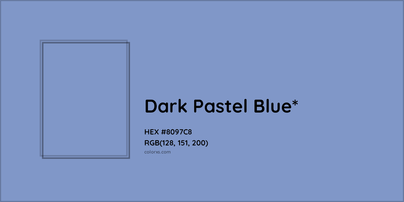 HEX #8097C8 Color Name, Color Code, Palettes, Similar Paints, Images